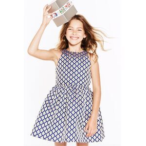 Pippa & Julie Blue and White Formal Dress